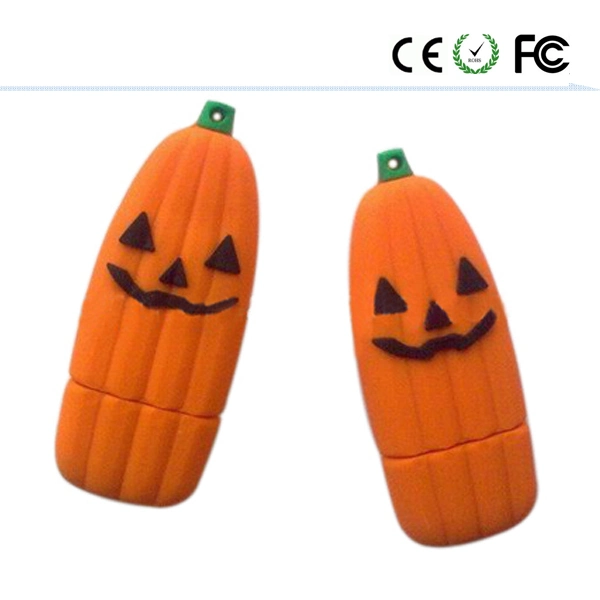 Promostional Customized PVC Material Halloween USB Flash Drive for Halloween Gift