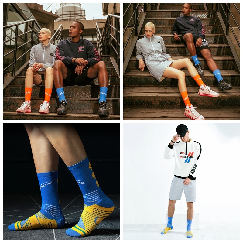Wholesale Crew Socks Custom Make to Order Sports Sock Man's Basketball Socks