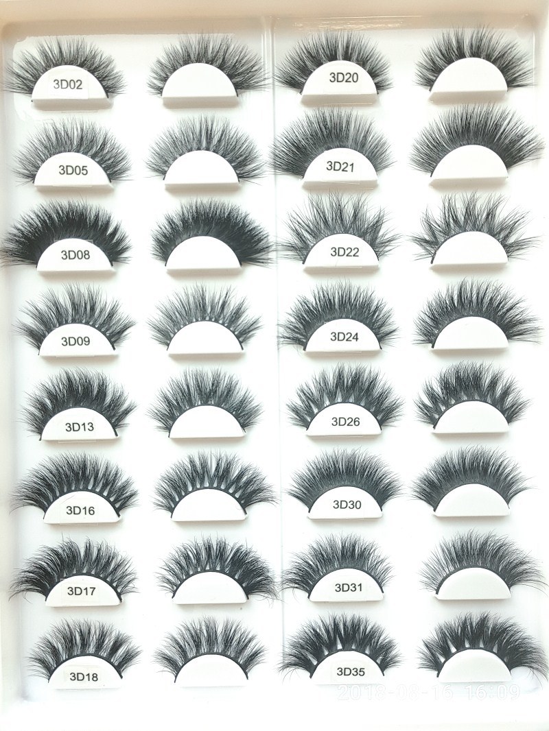 Beautiful Strip Lashes Fur Colored Mink Eye Lashes with Your Own Custom Packaging Box
