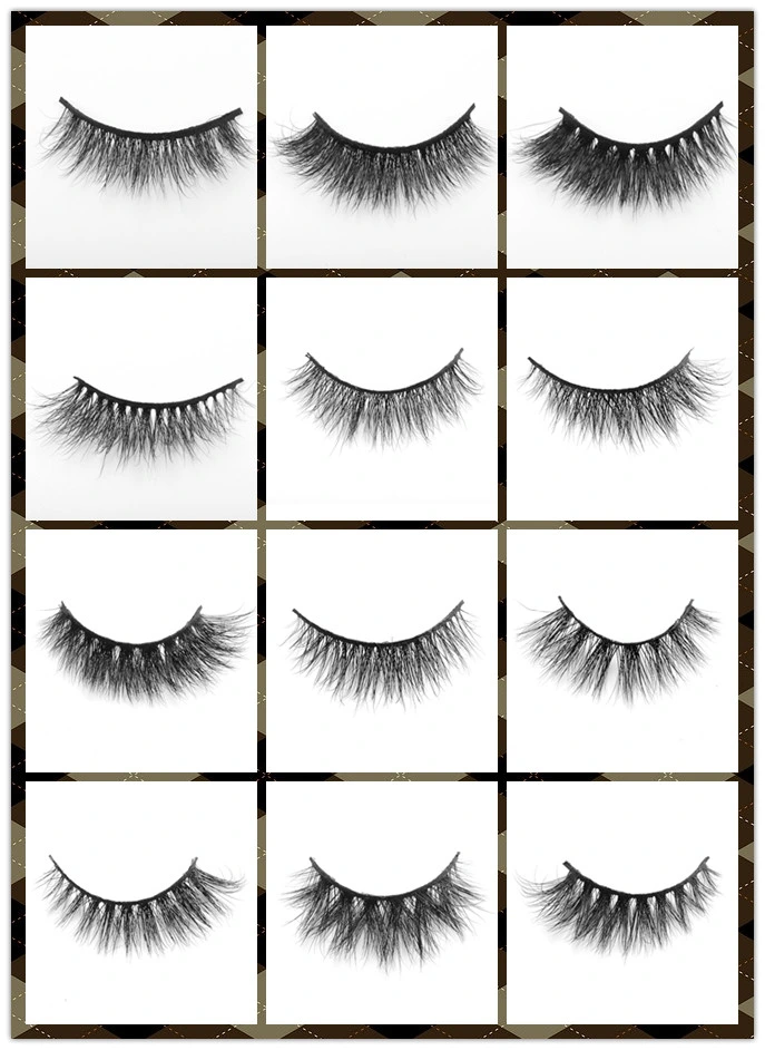 High Quality Hot Style Real Mink Colored Eyelashes Custom Packaged for Halloween