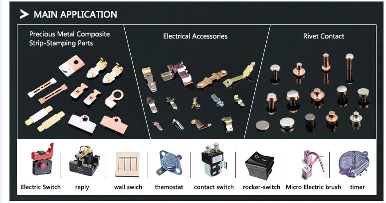 Agcu Agcdo Silver Copper Electrical Bi-Metal Contact Point Rivets for Switch