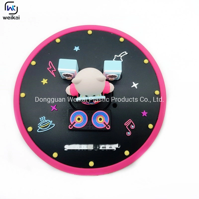 Custom Lovely Candy-Colored Non-Toxic Coffee Teacup Silicone Cup Lid