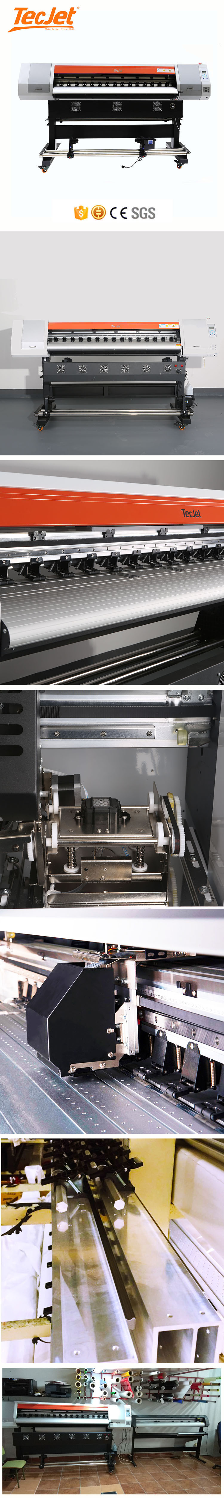 1.8m 6FT Dx5 Printhead High Resolution Digital Tarpaulin Solvent Printer