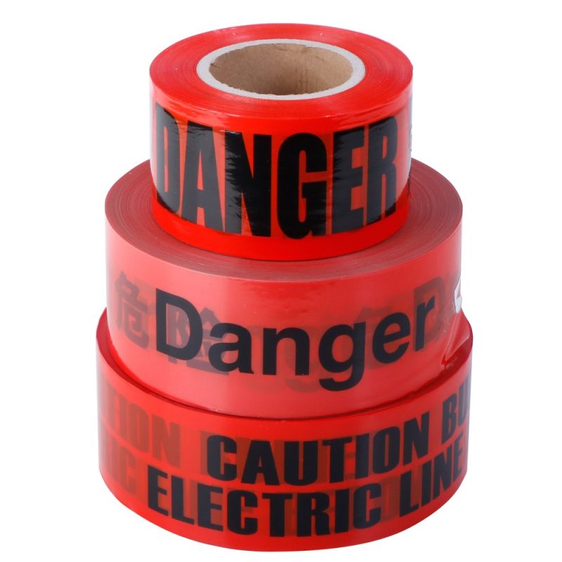 Red Colour Non-Adhesive Sharp Red Color Warning Tape