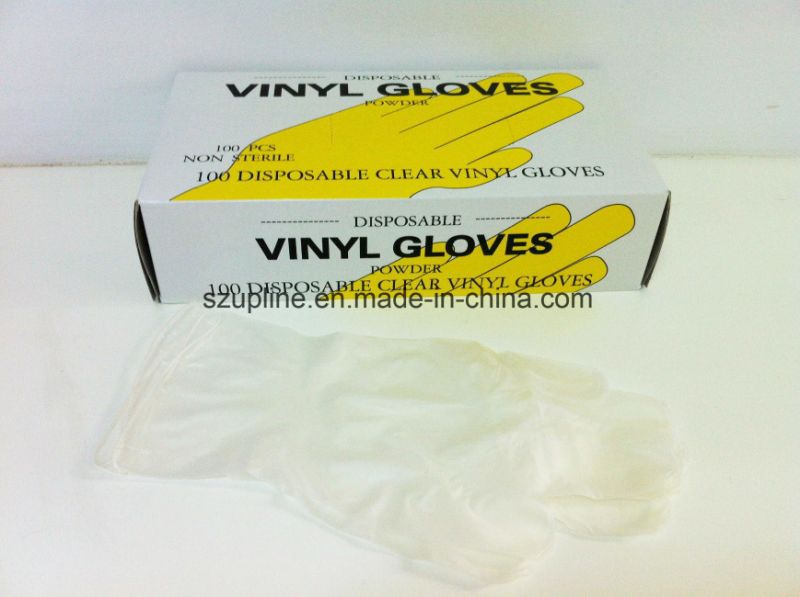 Transparent Clear Medical Examination Vinyl Gloves Disposable