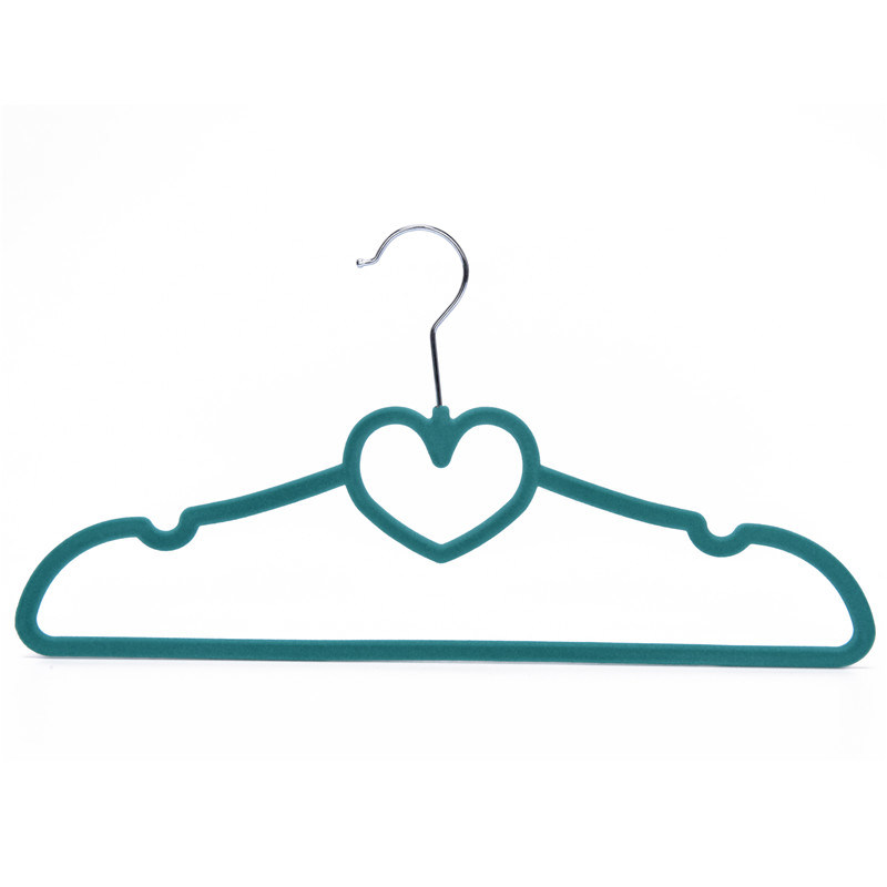 Heart Shaped Wholesale Custom Colored Velvet Clothes Hanger Plastic Garment Hangers