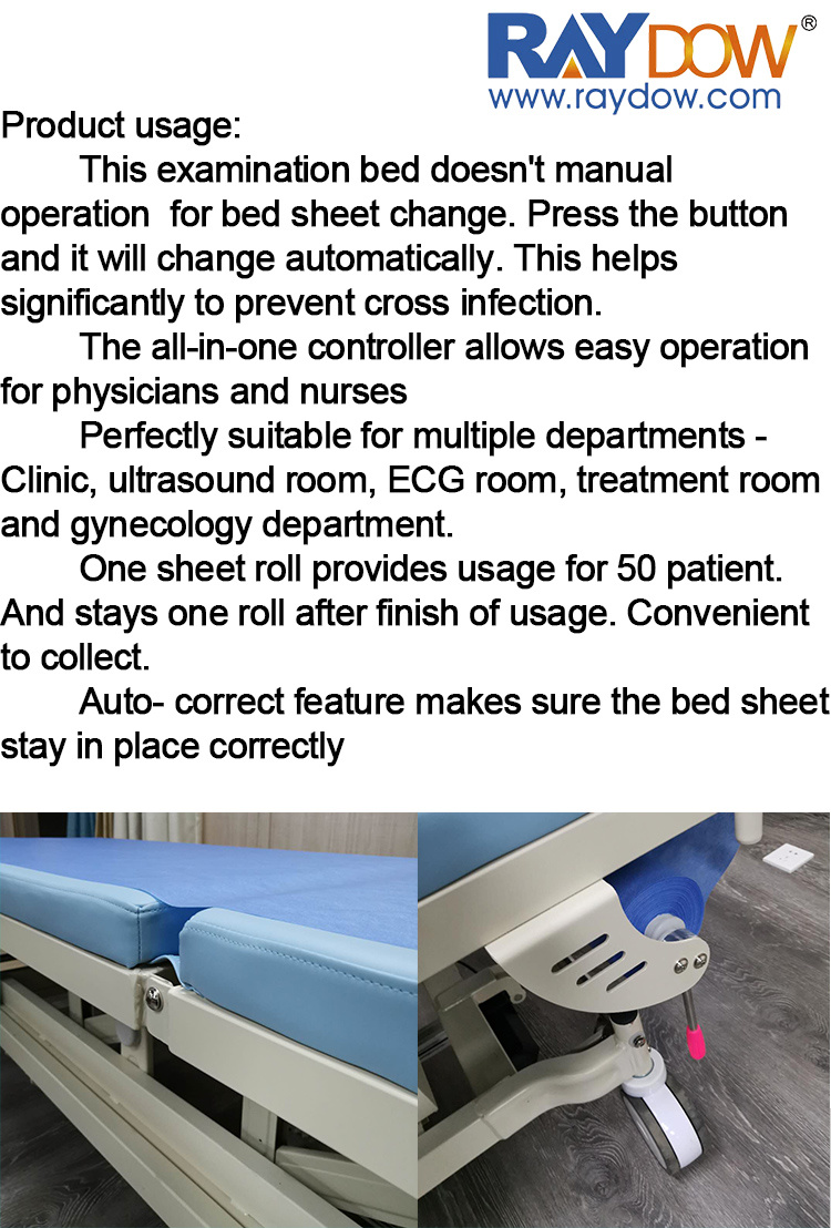 Electric Patient Exam Table Examination Bed Examination Couch for Hospital