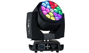 19pcsx15W RGBW Full Color LED Zoomable Big Bee Eye Stage Light with Rotation Lens