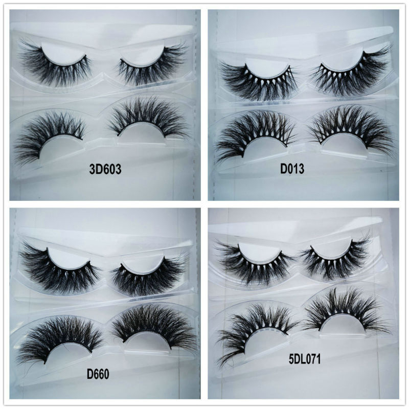 Wholesale Cruelty Free Private Label Cosmetic 3D Black Real Mink Eye Lashes