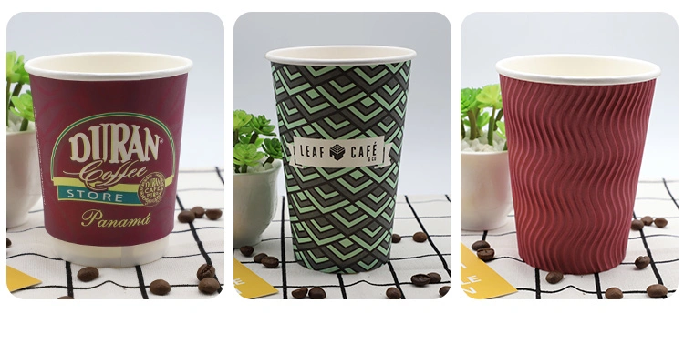 Disposable Paper Vending Coffee Cup Insulation with Lid