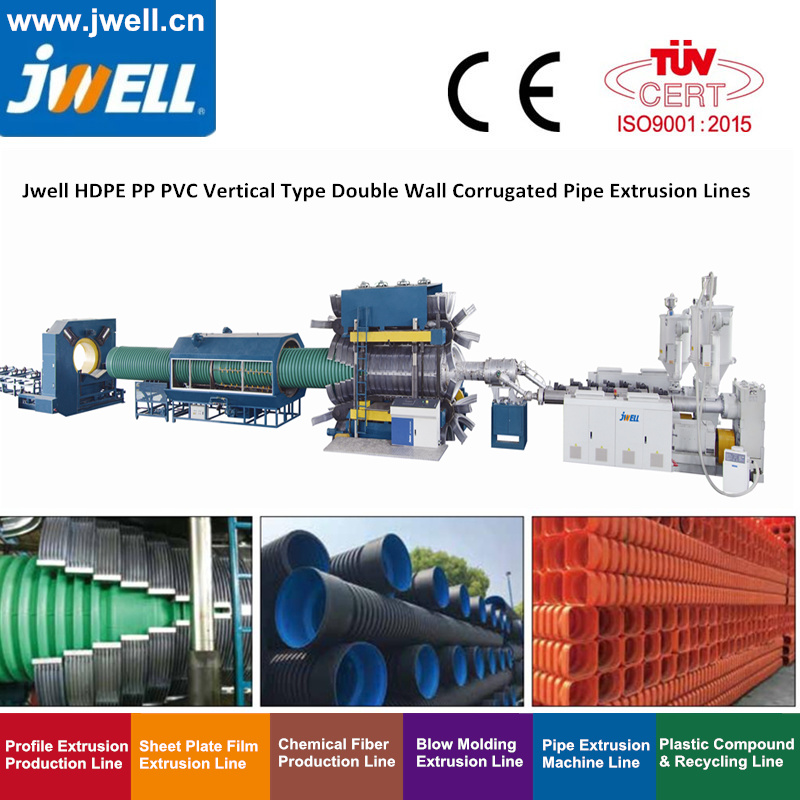 Plastic Double Layer Corrugated Pipe Extrusion Line / HDPE PVC Corrugated Pipe Machine