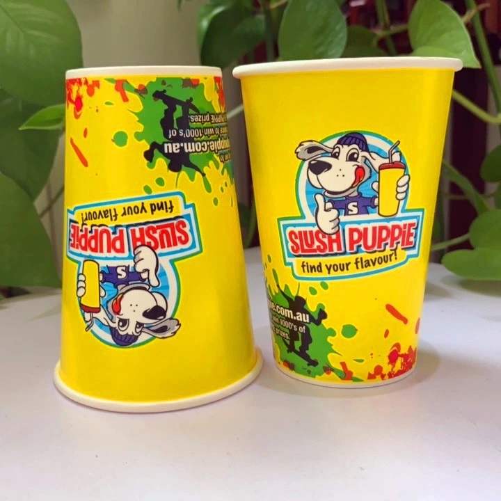 Cold Drinking Cup Cheap Paper Cup Cola Juice Cup Glass 10oz 12oz Double PE Cold Cup