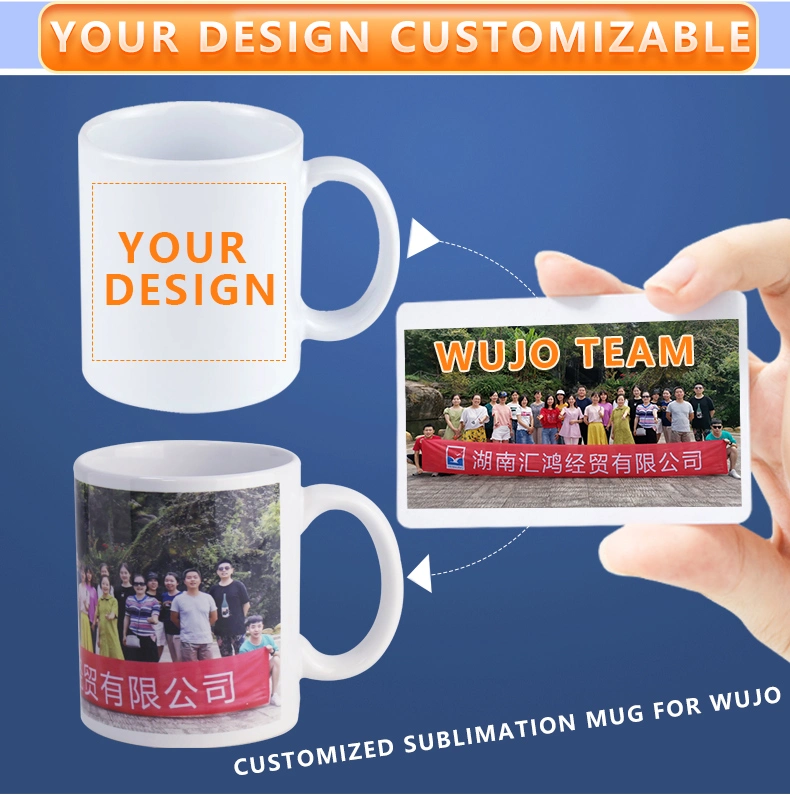 Wujo Ceramic Sublimation Coffee Mug Plain White Sublimation Mug Cups 15oz Sublimation Mugs