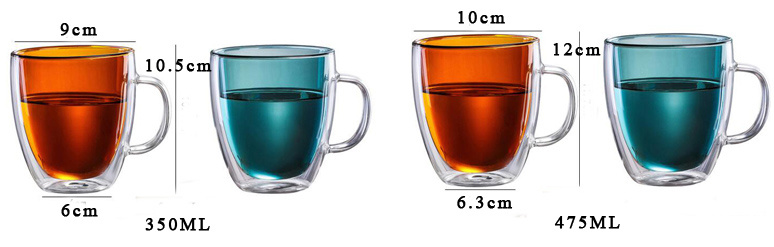 Promotional Gift Coffee Mug High Borosilicate Glass Mug Customize Colorful Coffee Mug