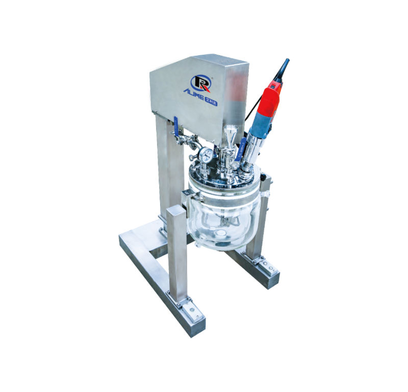 10L Glass Laboratory Vacuum Emulsifier Vacuum Emulsifying Mixer