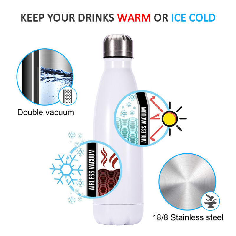 Double Walled Stainless Steel Sublimation Blanks Sublimation Cola Bottle