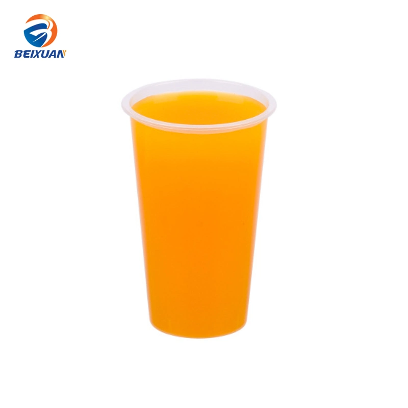 Injection Cup Disposable PP Thickened Injection Molded Milk Tea Cup 90 Caliber Frosted Customized