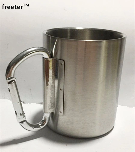 450ml Stainless Steel Portable Outdoor Travel Camping Mug Drinking Beer Coffee Tea Handle Cup Mug