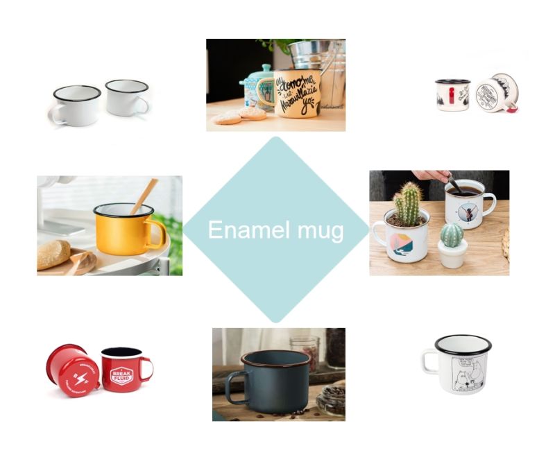 Thickened Enamel Mug for Water Metal Couple Mug Children's Water Mug