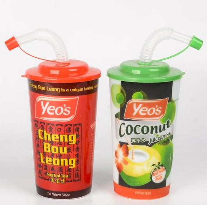 Children 3D Plastic Cup with Straw