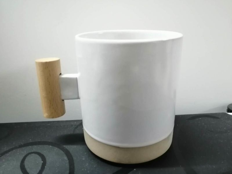 Coffee Cup with Wood Handle Water Mug Cup