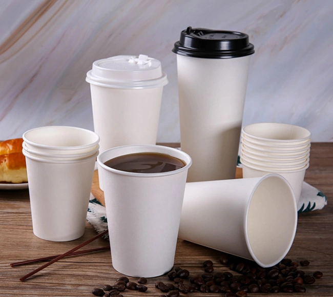 Hot/Cold Beverage Drinking Cup for Water Juice Coffee or Tea Paper Disposable Cups