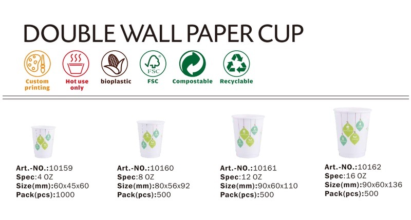 Customized Single Wall / Double Wall / Ripple Wall Paper Cup