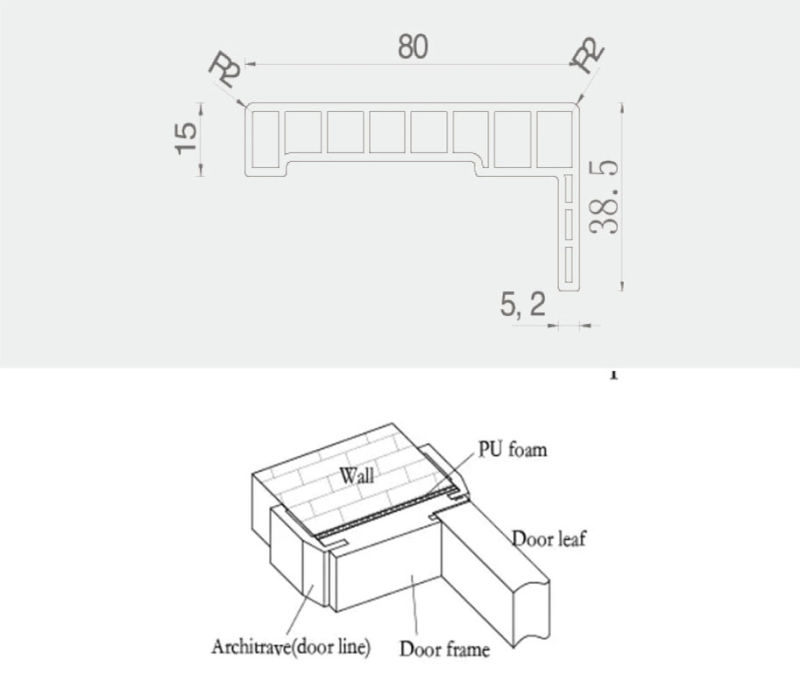 Corrosion Resistance WPC Wood Plastic Composite Architrave