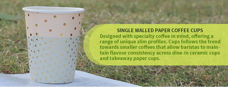 Single Wall Paper Cup Coffee Paper Cup with Lid