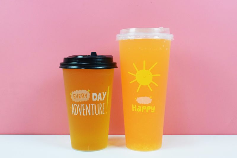 500ml Disposable Plastic PP Cup 16oz Injection / Thermal Cup for Juice with Customized Logo