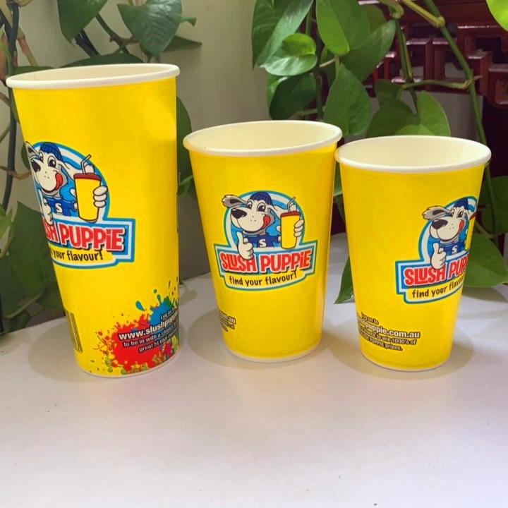 Cold Drinking Cup Cheap Paper Cup Cola Juice Cup Glass 10oz 12oz Double PE Cold Cup