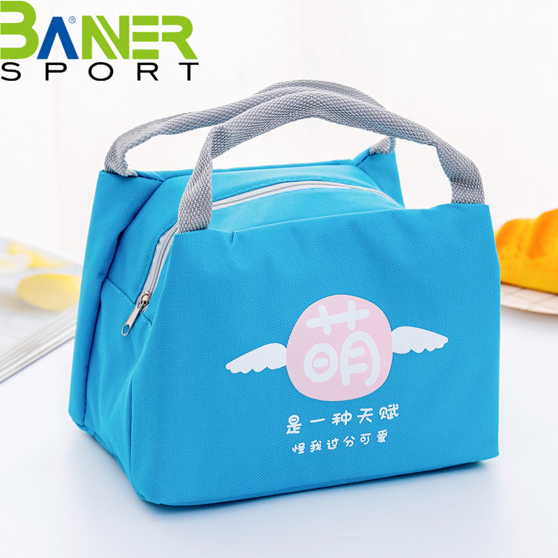 Female Oxford Portable Insulation Thermal Lunch Bag Women