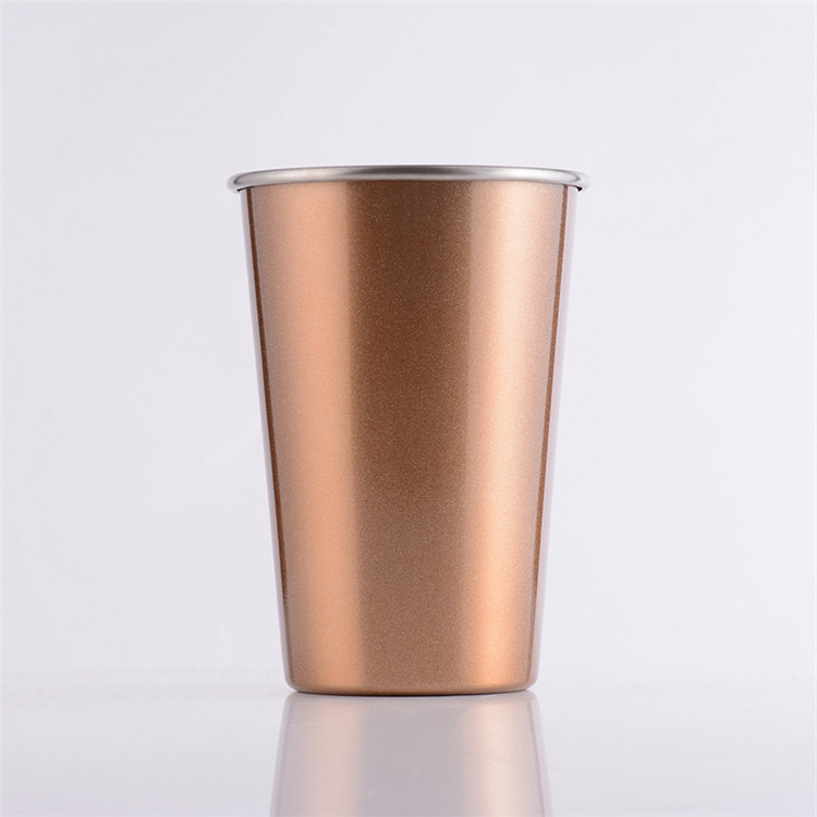 500ml 304 Stainless Steel Beer Cup Single Layer Cup Drinking Cup Milk Cup