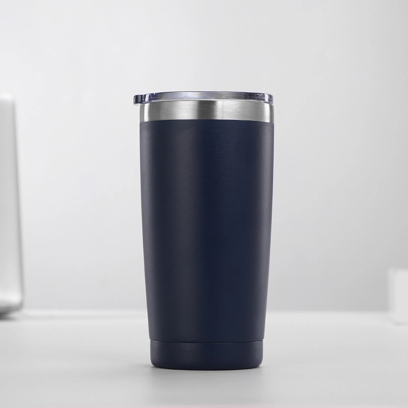 20oz Car Cups Stainless Steel Tumbler Cup Vacuum Insulated Travel Mug Water Bottle Beer Coffee Mug with Lid