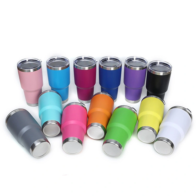 Wholesale Powder Coated Vacuum Tumbler Coffee Cups 30oz Insulated Stainless Steel Tumbler