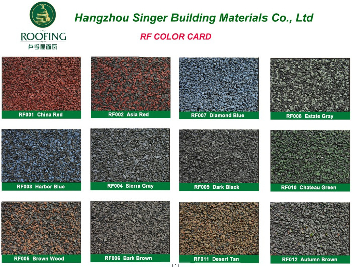 Natural Stone Chips Covered Fiberglass Asphalt Roofing Shingles Dual Layers Roof Tile