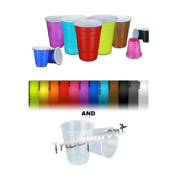 Wholesale Colorful PS Custom Cups Plastic Reusable Double Wall Plastic 450ml Party Cup