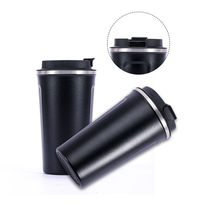 Newest Design Double Walled Stainless Steel Coffee Mug Cup with Plastic Lid