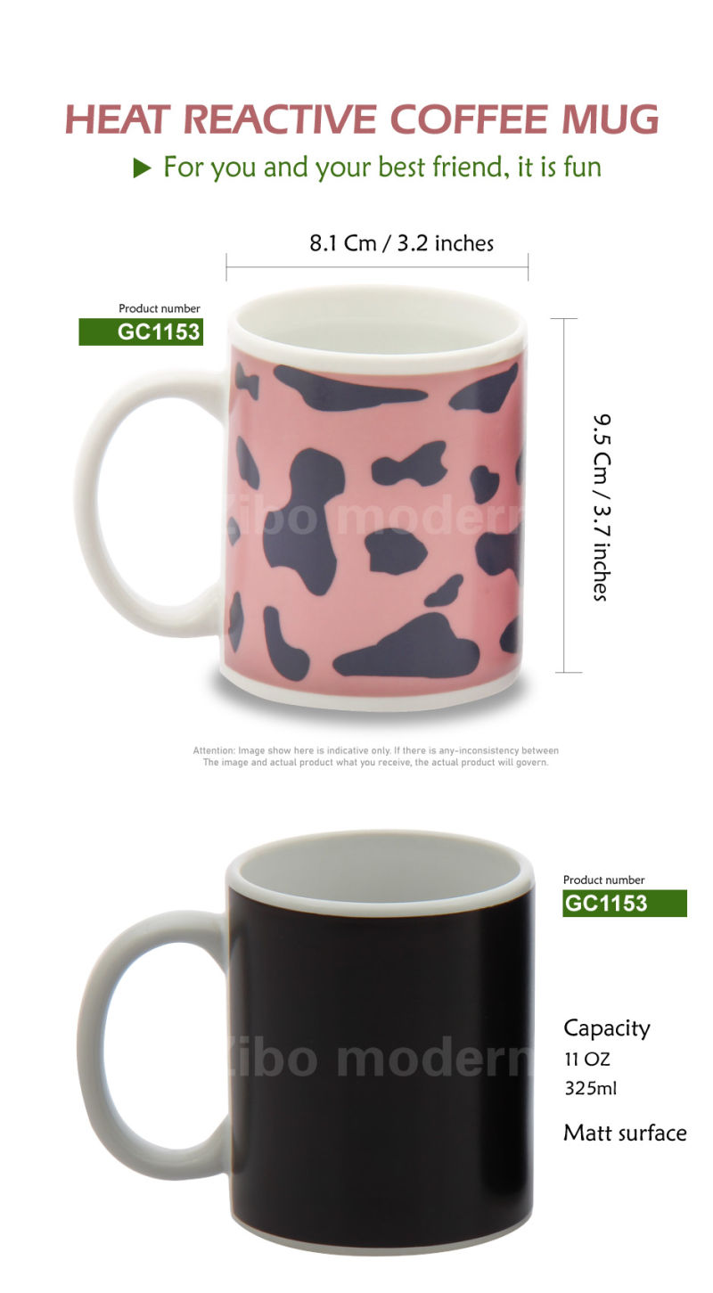 11 Oz Heat Changing Sensitive Funny Mug, Porcelain Coffee Mug / Tea Mug, Ceramic Mug
