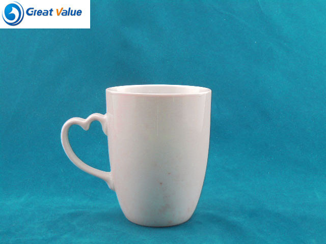 A Grade Porcelain Custom Coffee Cup with Heart Shape Handle