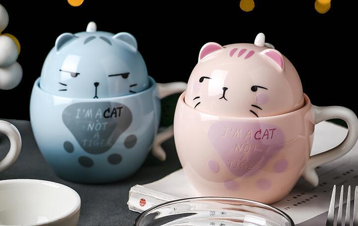 Promotional Cat Mug Ceramic Cat Coffee Cup Porcelain Coffee Cup Cute Gift Mug