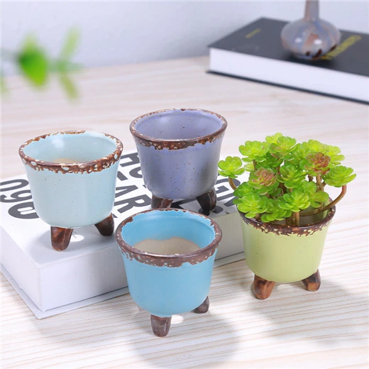 Thumb Flowerpot Ceramic Flowerpot Creative Mini Succulent Plant Ceramic Flowerpot Hand Painted Small Fresh