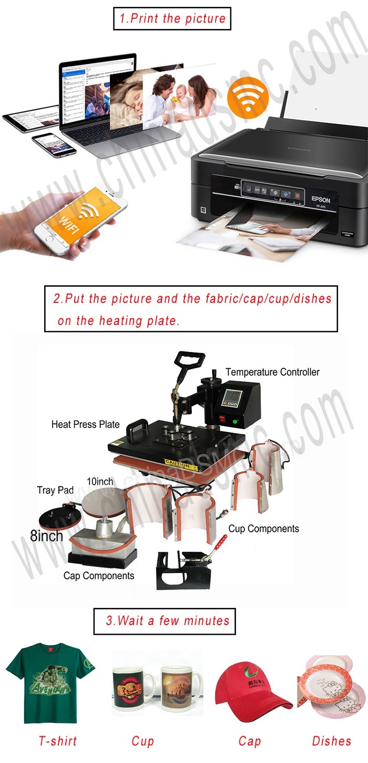 8-in-1 Sublimation Heat Plate Machine Mug Sublimation Printing Machine