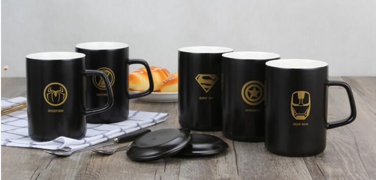 Batman Pattern Promotional Coffee Cup Ceramic Dolomite Cup Porcelain Gift Mug