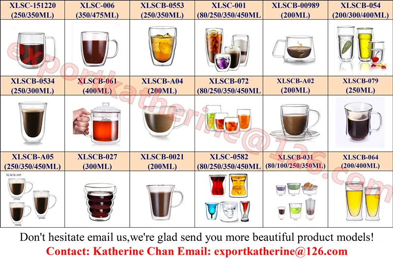 Creative High Borosilicate Glass Cup Hot Coffee Cup Double Wall Glass Cup with Handle