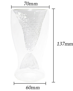 High Borosilicate Recycled Glass Cups Double-Wall Mug