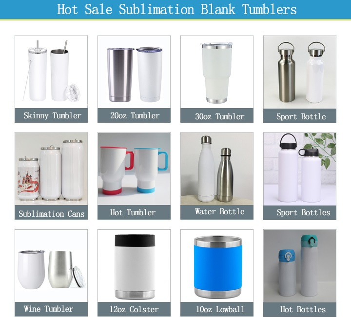 Straight Tumbler Double Walled Stainless Steel Sublimation Blanks Skinny Tumbler