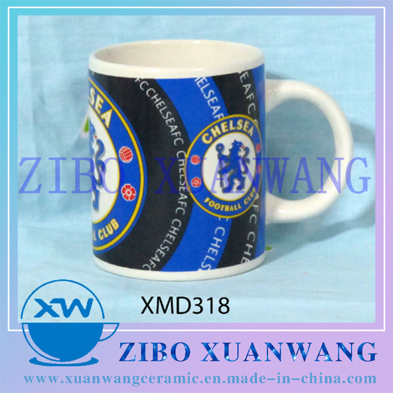 Straight Body Ceramic Mug with Branding Printing on Full Body Gift Mug