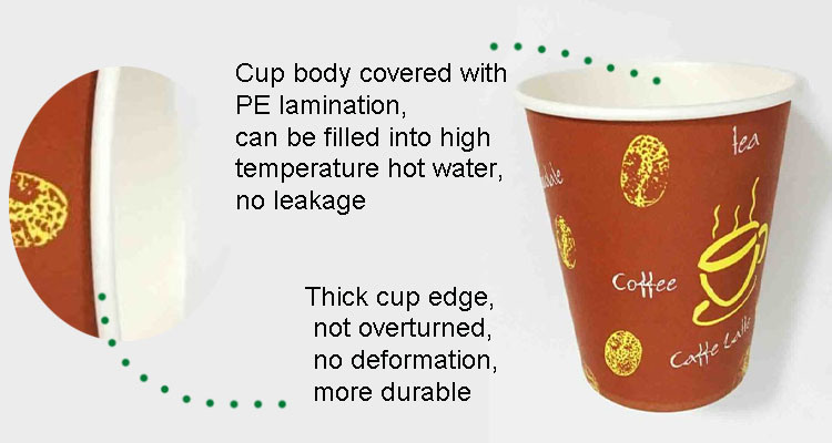 Disposable Customized Printing Paper Coffee Cup