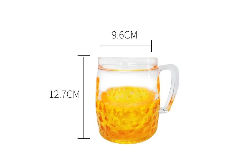 Beer Cold Drink Cup 450ml Double Layer Plastic Gel Ice Cup Frozen Cup
